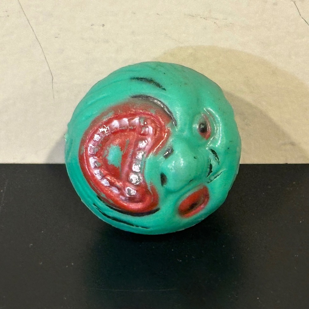 Vintage Madballs inspired Style Green Zombie Monster Head